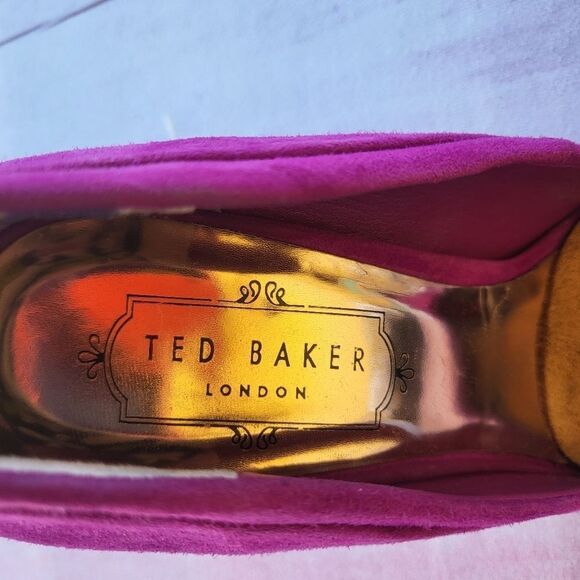 Ted‎ Baker Fuchsia Sayu Pointed Toe Suede Pump Stilleto Heels Size 5US - Picture 9 of 11